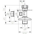 ISO9001 Certified Quality Brass Chromed Angle Valve (IC-3029)